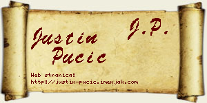 Justin Pučić vizit kartica